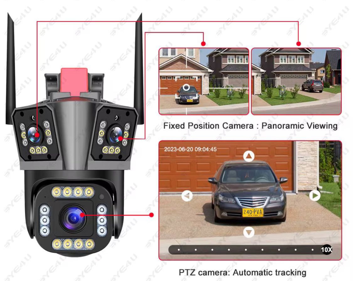 CAMARA DE SEGURIDAD 3 LENTES A2403 - 501 - Ziion.co